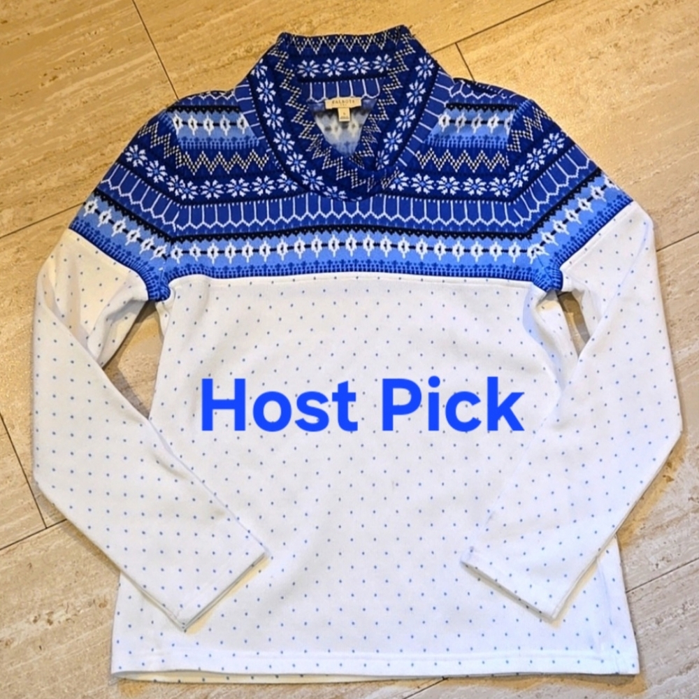 Talbot's Multi-Colored Design Print Sweatshirt Sw… - image 1